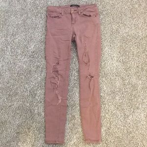 Rustic Punk Ripped Jeans